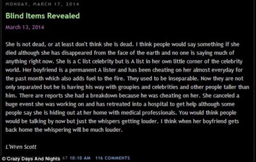 Blind Item .....